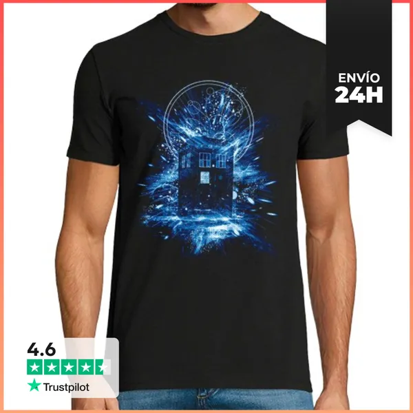Camiseta Hombre Clásica -azul Tormenta Tiempo LaTostadora