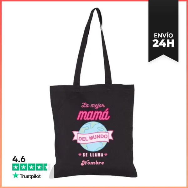 Bolsa De Tela La Mejor Mamá Del Mundo Personalizable LaTostadora