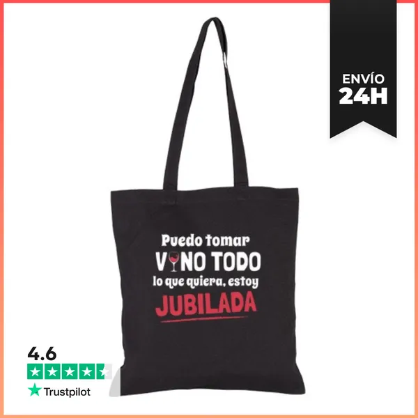 Bolsa De Tela Puedo Beber Vino Todo Lo Que Quiera, Estoy Jubilado