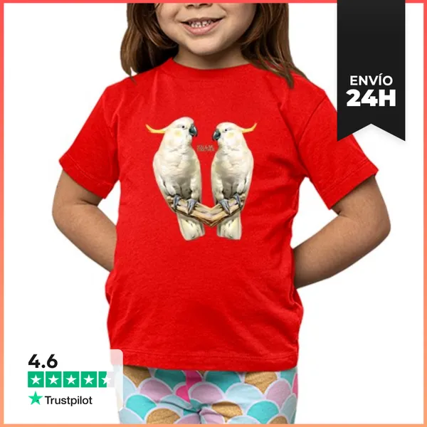 Camiseta Clásica Para Niños Cacatúas LaTostadora