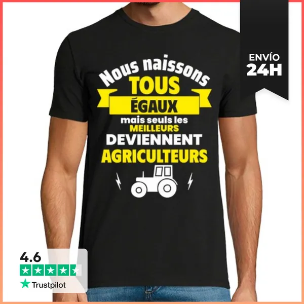 Camiseta Hombre Clásica Mejores Agricultores, Día Del Padre