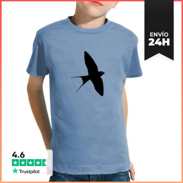 Camiseta Clásica Para Niños Golondrina Negra - Niño LaTostadora