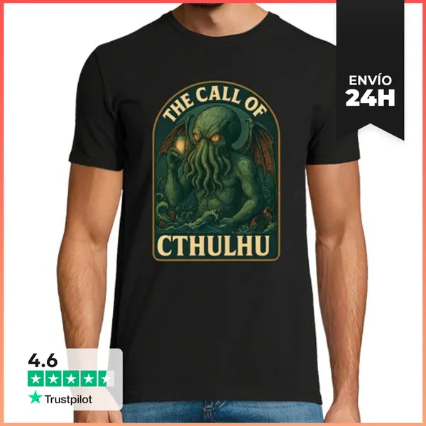 Camiseta Hombre Clásica La Llamada De Cthulhu Humor Friki