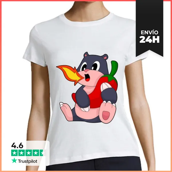 Camiseta Mujer Clásica Especia De Pimienta Mole LaTostadora
