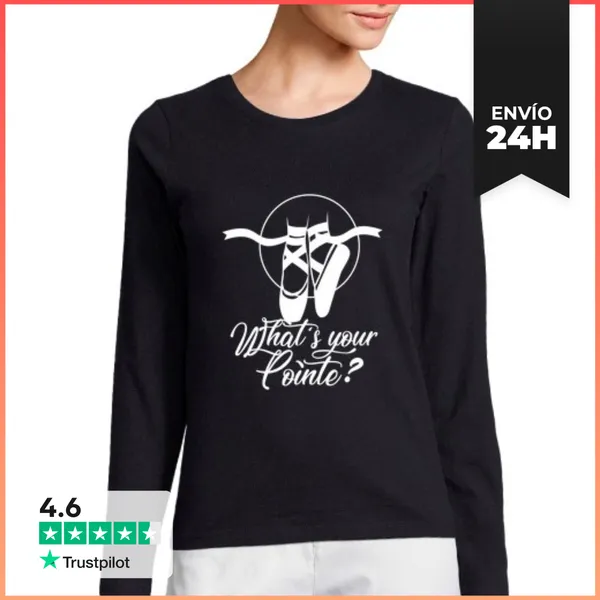 Camiseta Mujer Manga Larga ¿Cuáles Son Tus Bailarinas De Ballet