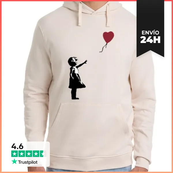 Sudadera Unisex Con Capucha Girl With Balloon (Banksy)
