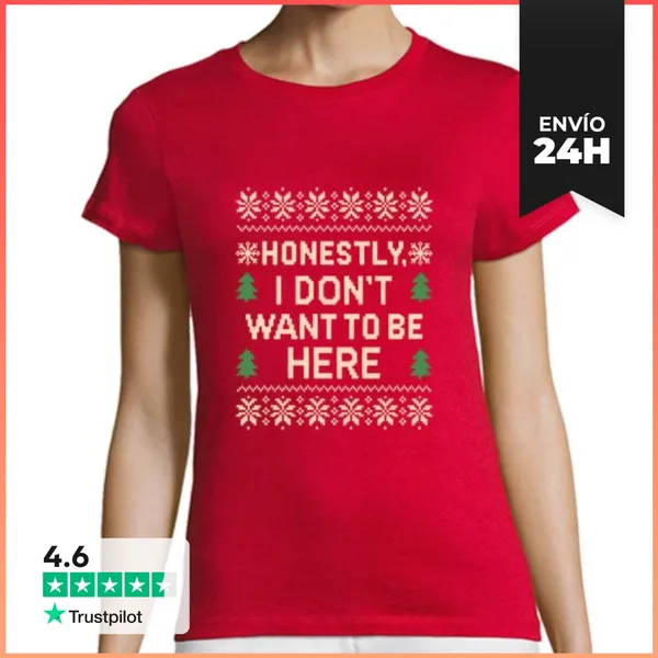 Camiseta Mujer Clásica No Quiero Estar Aqui LaTostadora
