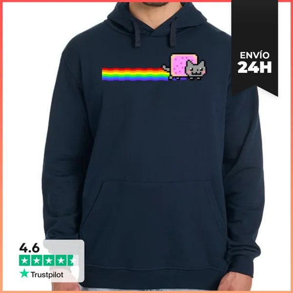 Sudadera Unisex Con Capucha Nyan Cat LaTostadora