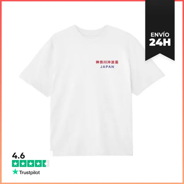 Camiseta Oversize La Gran Ola De Kanagawa LaTostadora