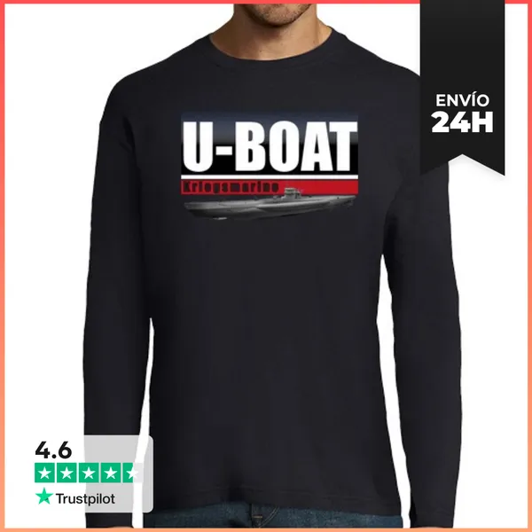 Camiseta Hombre Manga Larga Kriegsmarine U-Boats LaTostadora