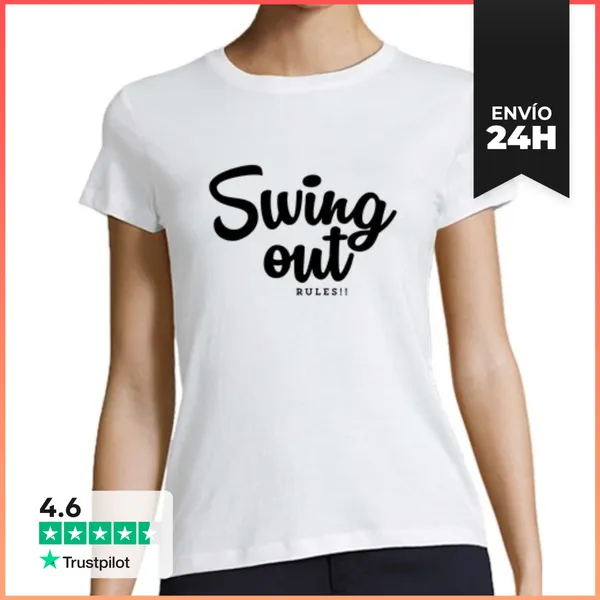 Camiseta Mujer Clásica Swing Out Rules Of Lindy Hop - Black Edi