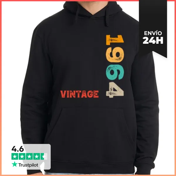 Sudadera Unisex Con Capucha 1964 60 Anos LaTostadora