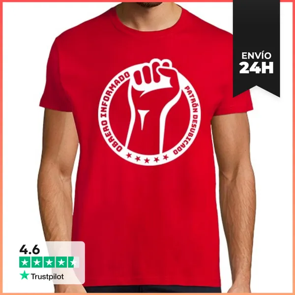 Camiseta Hombre Clásica Obrero Informado LaTostadora