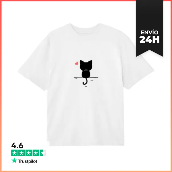 Camiseta Oversize Corazón Gatuno Fc LaTostadora