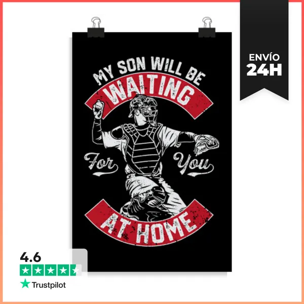 Póster Vertical Mi Hijo Te Estará Esperando En Casa LaTostadora