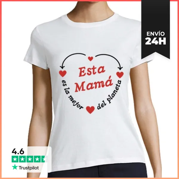 Camiseta Mujer Clásica Esta Mama Es La Mejor Del Planeta