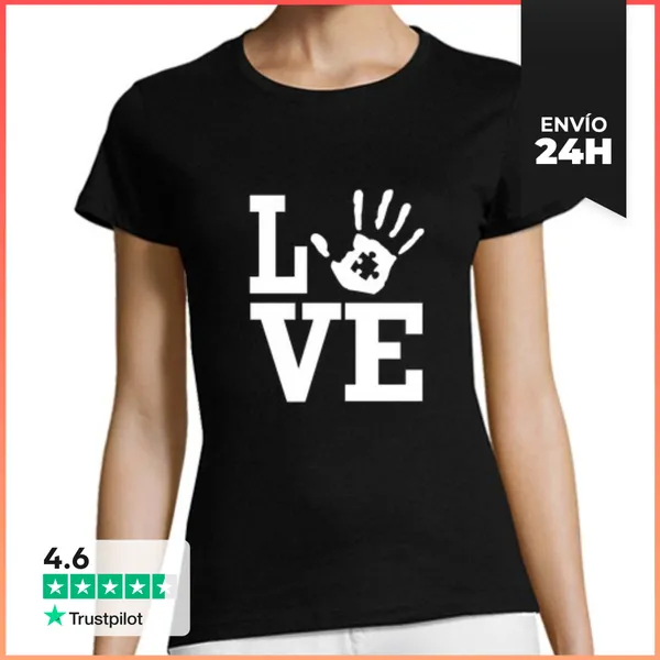 Camiseta Mujer Clásica Amor Autismo LaTostadora