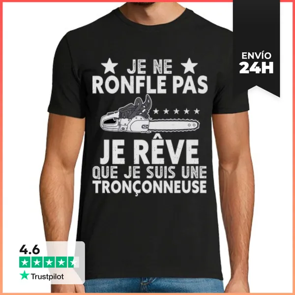 Camiseta Hombre Clásica No Ronco Sueño Que Soy Un Regalo De Leñ