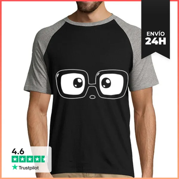 Camiseta Hombre, Estilo Béisbol Gafas Ópticas Optometría Óptico