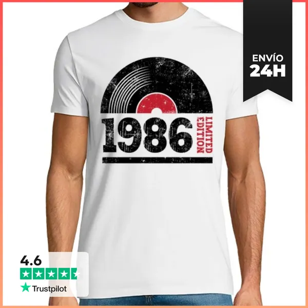 Camiseta Hombre Clásica 1986 Musica LaTostadora