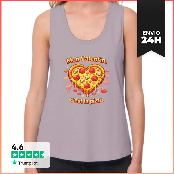 Camiseta Mujer Sin Mangas, Loose Fit Mi Valentin Es La Camiseta
