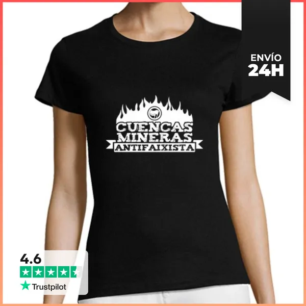 Camiseta Mujer Clásica Cuencas Mineras Antifaixista LaTostadora