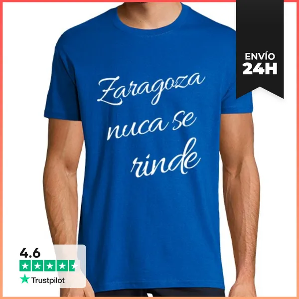 Camiseta Hombre Clásica Zaragoza Nunca Se Rinde LaTostadora