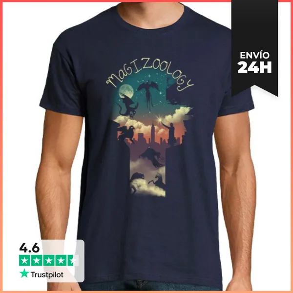 Camiseta Hombre Clásica Bestias Mágicas Camisa Para Hombre