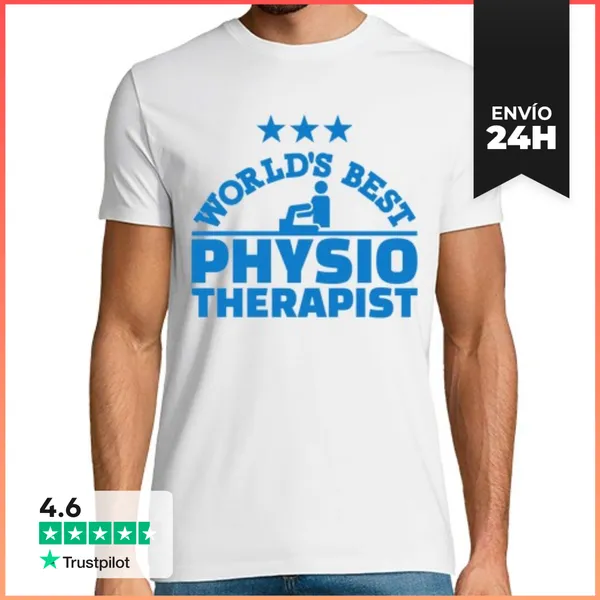 Camiseta Hombre Clásica Mejor Fisioterapeuta Del Mundo