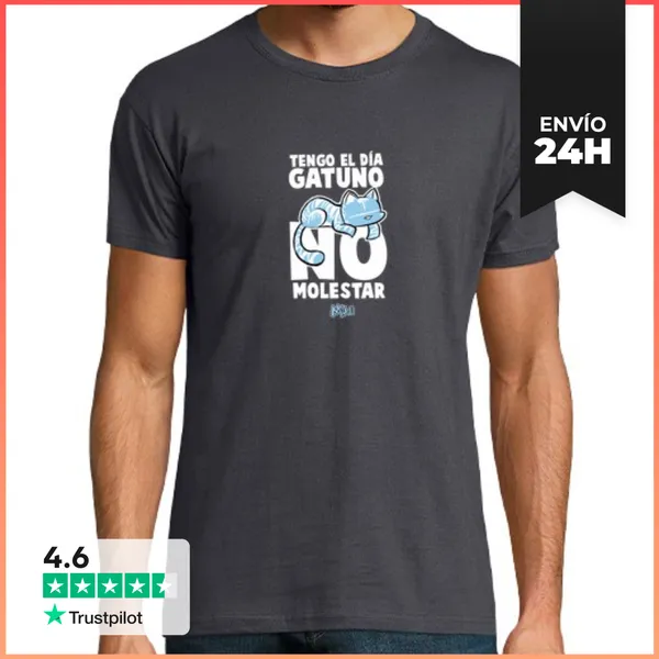 Camiseta Hombre Clásica Miau 11 Hombre LaTostadora
