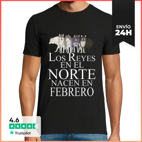Camiseta Hombre Clásica Reyes En El Norte Nacen En Febrero