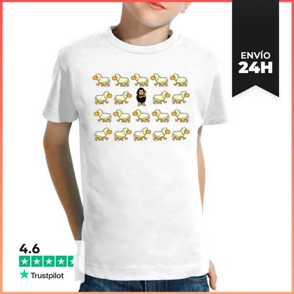 Camiseta Clásica Para Niños Oveja Negra - Se Diferente