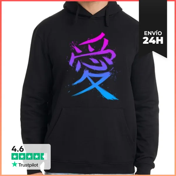 Sudadera Unisex Con Capucha Hombre, Jersey Con Capucha, Negro