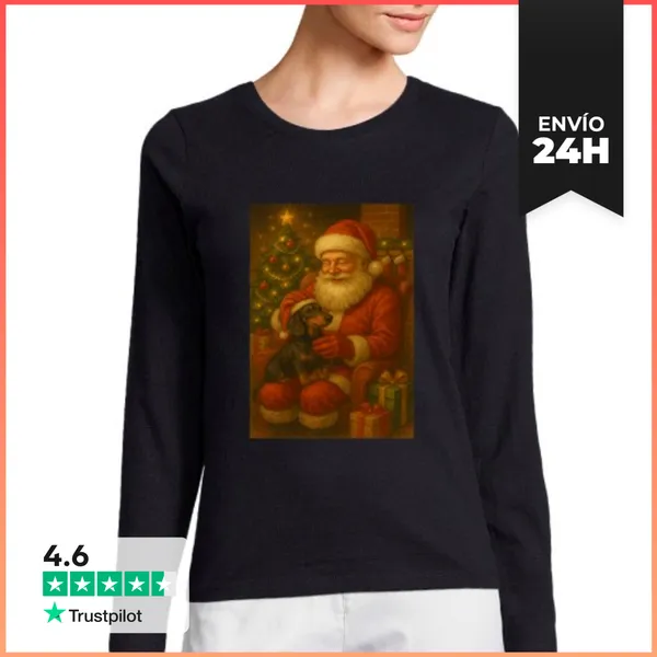 Camiseta Mujer Manga Larga Camiseta De Dachshund Amante De Los
