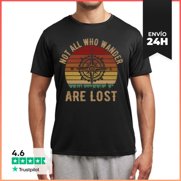 Camiseta Deportiva Hombre NOT ALL WHO WANDER ARE LOST LaTostadora