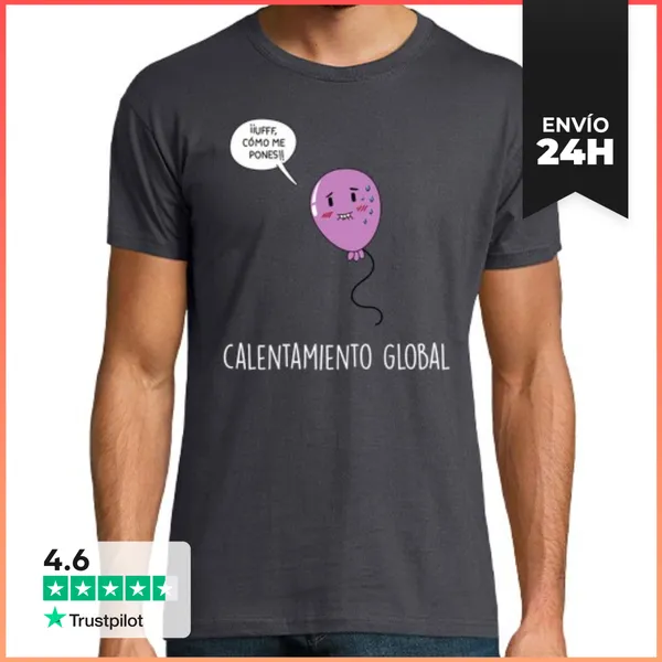 Camiseta Hombre Clásica Calentamiento Global LaTostadora
