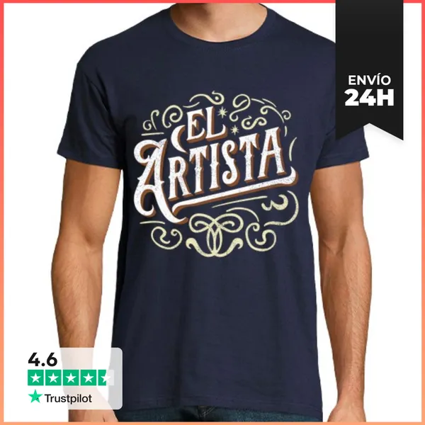 Camiseta Hombre Clásica El Artista Papá Padre E Hijo Obra Maestra