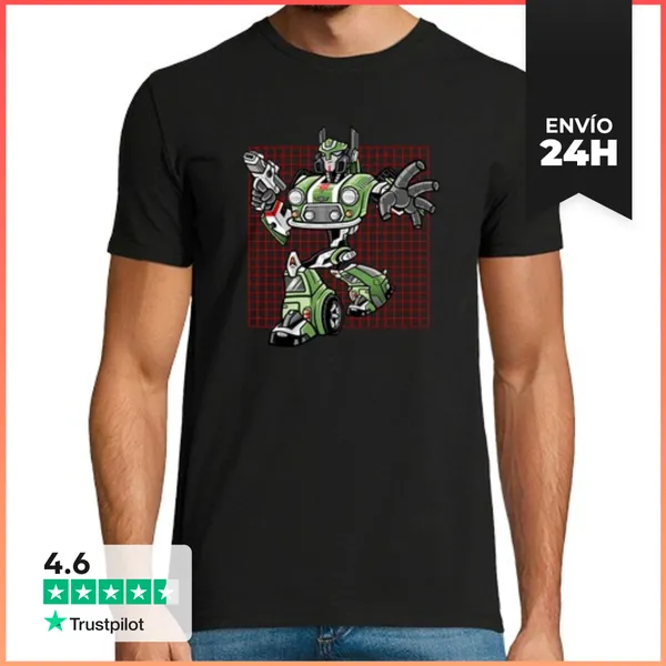 Camiseta Hombre Clásica Transformers Animated Mini (Mini 1000)