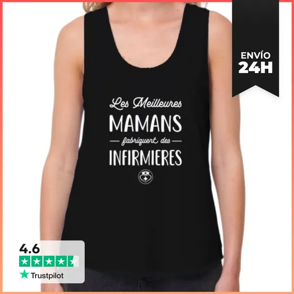 Camiseta Mujer Sin Mangas, Loose Fit Las Mejores Mamás Fabrican