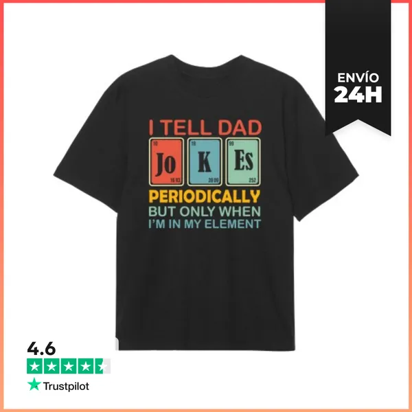 Camiseta Oversize I TELL DAD JOKES PERIODICALLY LaTostadora