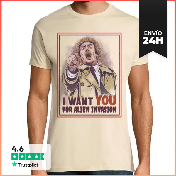 Camiseta Hombre Clásica I Want You For Alien Invasion LaTostadora