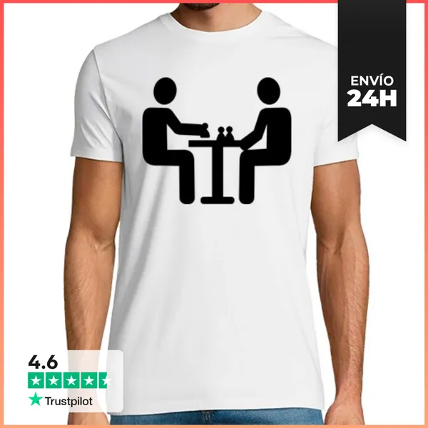 Camiseta Hombre Clásica Jugador De Ajedrez LaTostadora