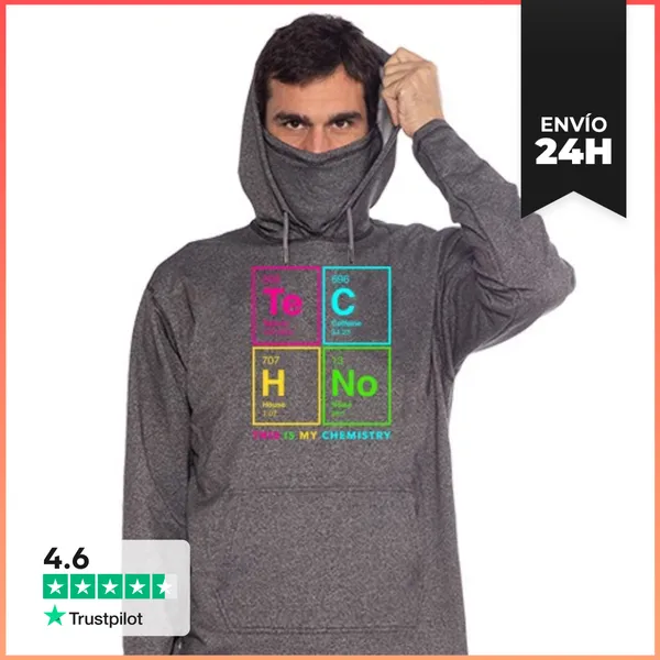 Sudadera Urban Guerrilla Tech No Tabla Periódica De Techno Edm