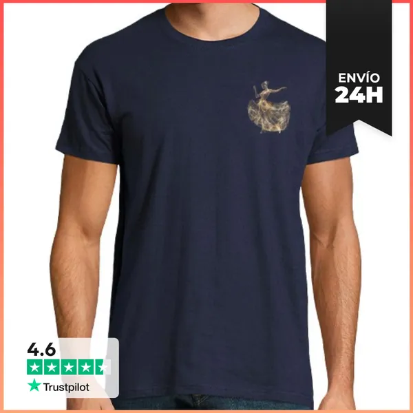 Camiseta Hombre Clásica Bailarina Estrella Mujer Cuerpo Logo