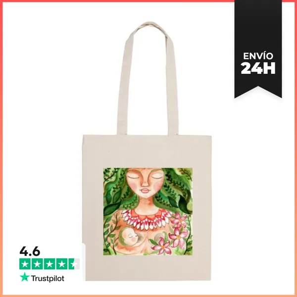 Bolsa De Tela Mamá Paz Bolsa Tela LaTostadora