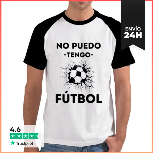 Camiseta Hombre, Estilo Béisbol No Puedo Tengo Fútbol Futbolista