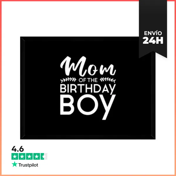 Cuadro Con Marco Horizontal Mamá Del Niño De Cumpleaños Familia
