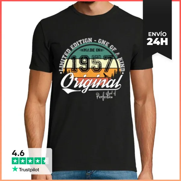 Camiseta Hombre Clásica Regalo De Cumpleaños Retro Vintage De