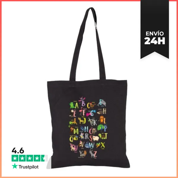 Bolsa De Tela Animales Del Alfabeto Lindos Abecedario Aprendizaje