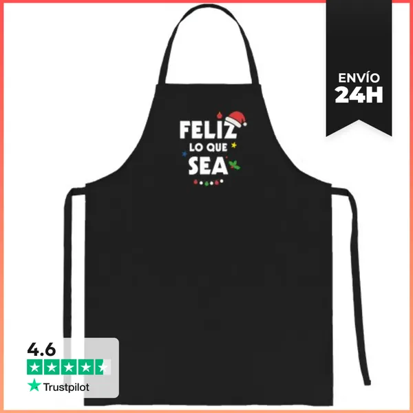 Delantal FELIZ LO QUE SEA. NAVIDAD. LaTostadora